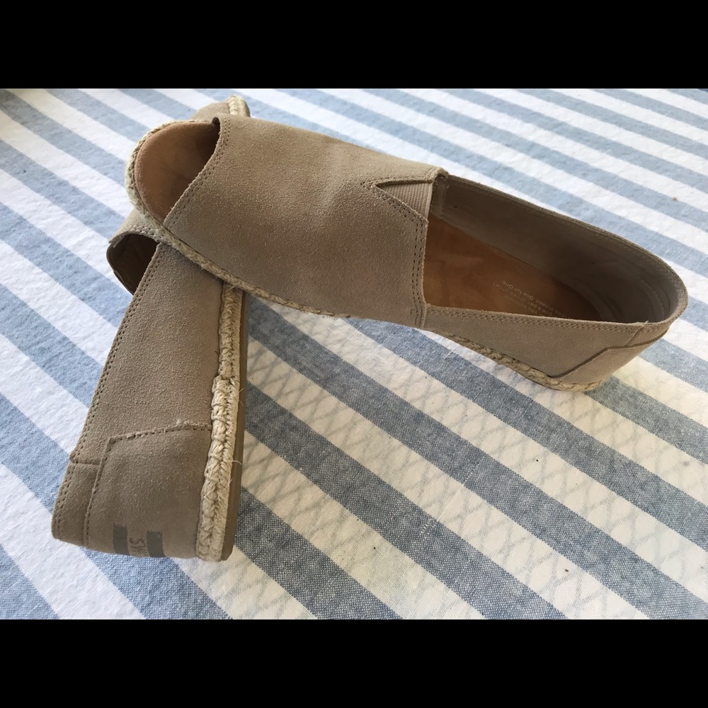 TOMS suede espadrilles